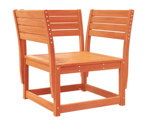 Juego de sofás de jardín 5 pzas madera maciza pino marrón cera