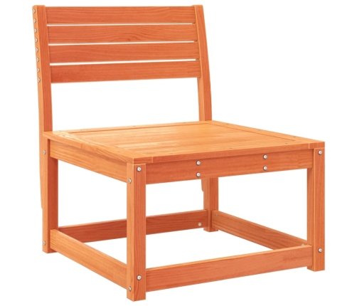Juego de sofás de jardín 5 pzas madera maciza pino marrón cera