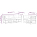 Set sofás jardín 5 pzas con cojines madera maciza pino blanco