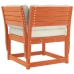 Set de sofás jardín 6 pzas con cojines madera pino marrón cera