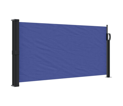 Toldo lateral retráctil azul 100x300 cm