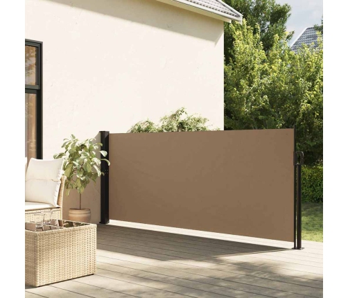 Toldo lateral retráctil gris taupe 100x300 cm