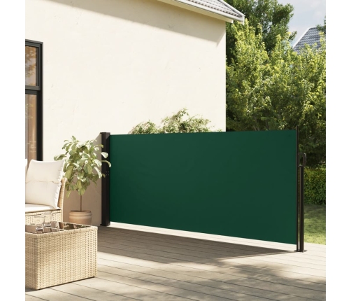 Toldo lateral retráctil verde oscuro 100x300 cm