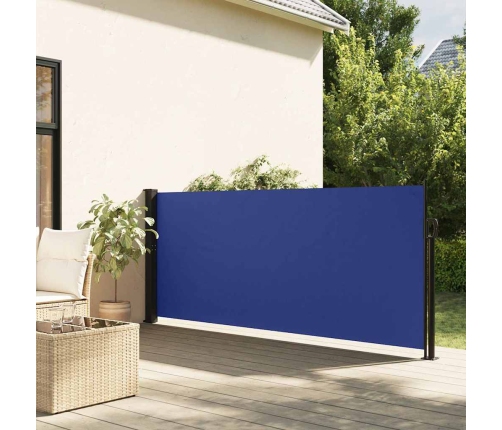 Toldo lateral retráctil azul 117x300 cm