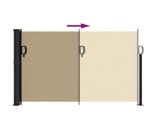 Toldo lateral retráctil beige 117x300 cm