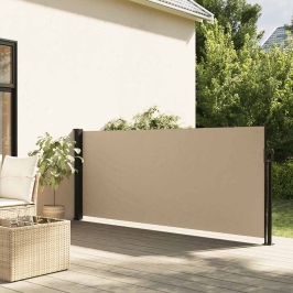 Toldo lateral retráctil beige 117x300 cm