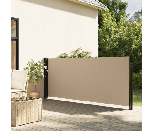 Toldo lateral retráctil beige 117x300 cm