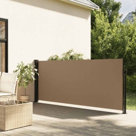 Toldo lateral retráctil gris taupe 117x300 cm