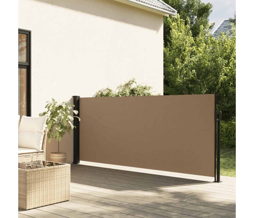 Toldo lateral retráctil gris taupe 117x300 cm