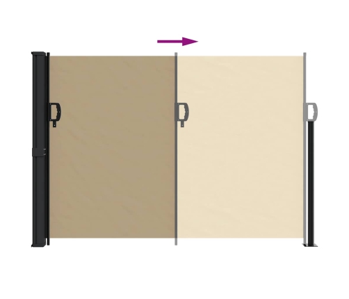 Toldo lateral retráctil beige 140x300 cm