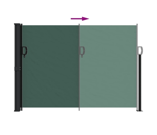 Toldo lateral retráctil verde oscuro 140x300 cm