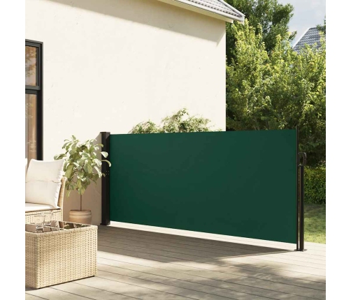 Toldo lateral retráctil verde oscuro 140x300 cm