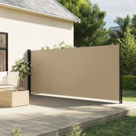 Toldo lateral retráctil beige 160x300 cm