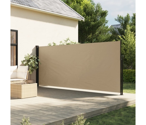 Toldo lateral retráctil beige 160x300 cm