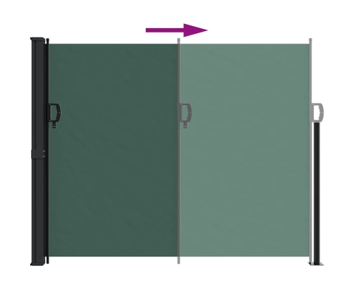 Toldo lateral retráctil verde oscuro 170x300 cm