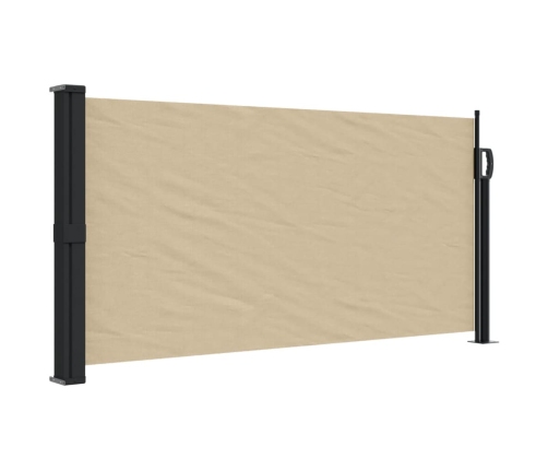 Toldo lateral retráctil beige 100x500 cm