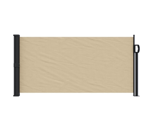 Toldo lateral retráctil beige 100x500 cm