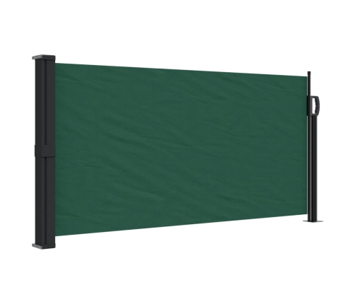 Toldo lateral retráctil verde oscuro 100x500 cm