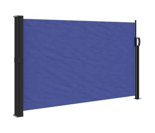 Toldo lateral retráctil azul 120x500 cm