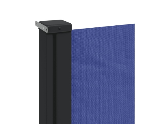 Toldo lateral retráctil azul 120x500 cm