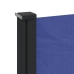 Toldo lateral retráctil azul 120x500 cm