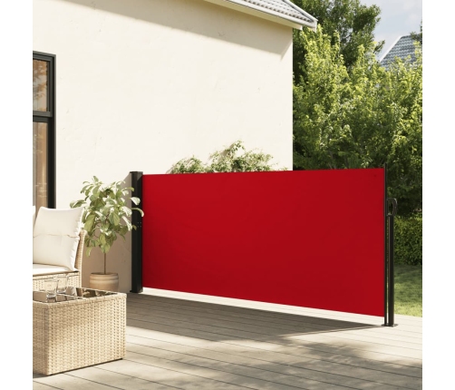 Toldo lateral retráctil rojo 120x500 cm