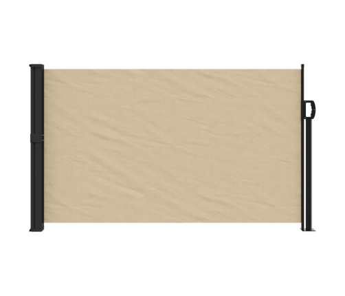 Toldo lateral retráctil beige 120x500 cm