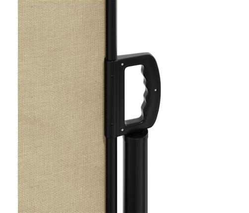 Toldo lateral retráctil beige 120x500 cm