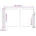 Toldo lateral retráctil beige 120x500 cm