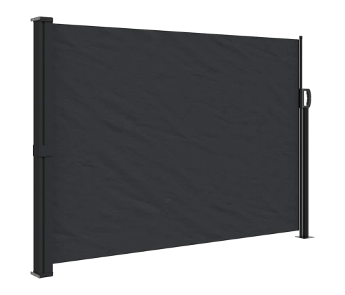 Toldo lateral retráctil negro 140x500 cm