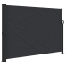 Toldo lateral retráctil negro 140x500 cm