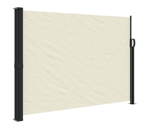 Toldo lateral retráctil crema 140x500 cm