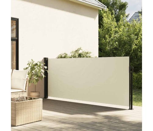 Toldo lateral retráctil crema 140x500 cm