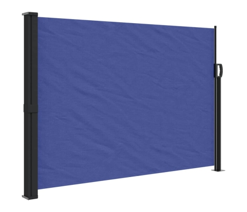 Toldo lateral retráctil azul 140x500 cm