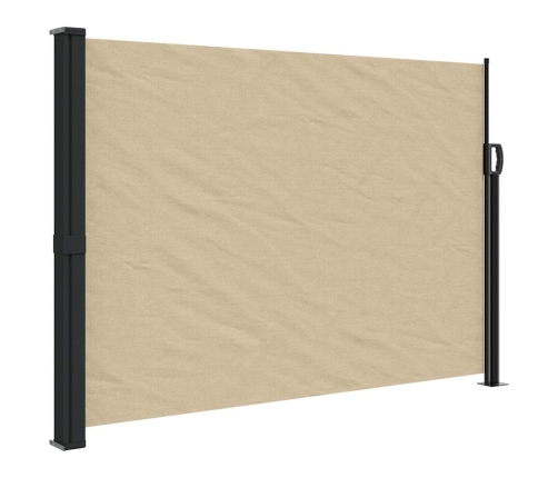 Toldo lateral retráctil beige 140x500 cm