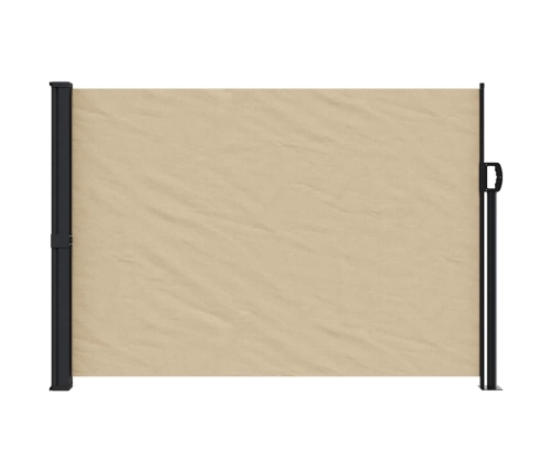 Toldo lateral retráctil beige 140x500 cm