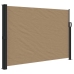 Toldo lateral retráctil gris taupe 140x500 cm