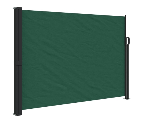 Toldo lateral retráctil verde oscuro 140x500 cm