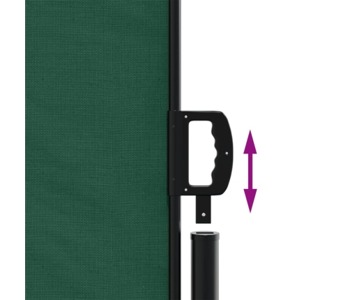 Toldo lateral retráctil verde oscuro 140x500 cm