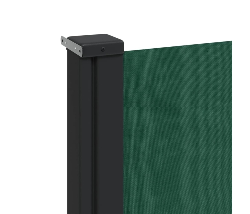 Toldo lateral retráctil verde oscuro 140x500 cm