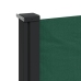 Toldo lateral retráctil verde oscuro 140x500 cm