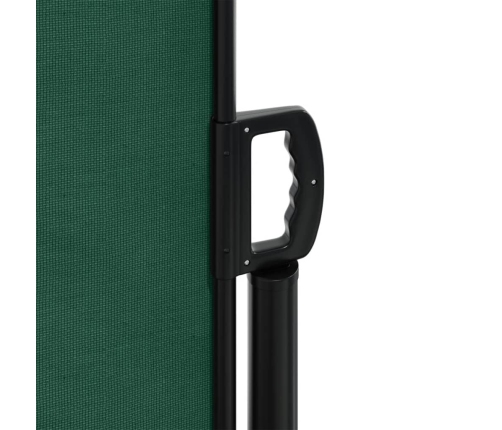 Toldo lateral retráctil verde oscuro 140x500 cm