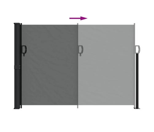 Toldo lateral retráctil gris antracita 140x500 cm