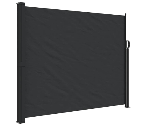 Toldo lateral retráctil negro 160x500 cm