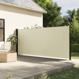 Toldo lateral retráctil crema 160x500 cm