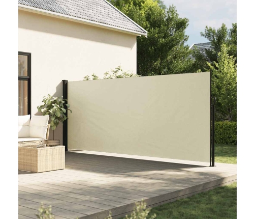 Toldo lateral retráctil crema 160x500 cm