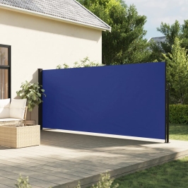 Toldo lateral retráctil azul 160x500 cm