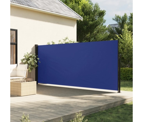 Toldo lateral retráctil azul 160x500 cm