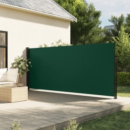 Toldo lateral retráctil verde oscuro 160x500 cm