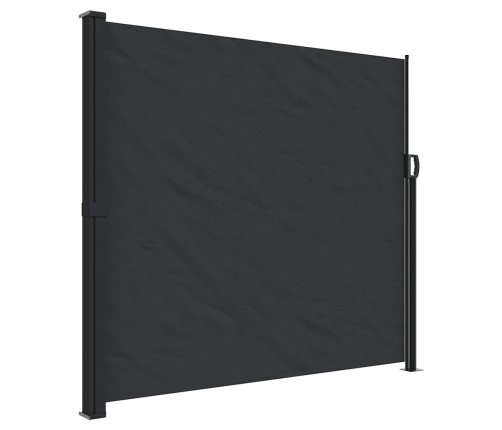 Toldo lateral retráctil negro 180x500 cm